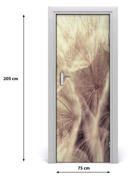 Adesivo per porta Dente di leone 75x205 cm