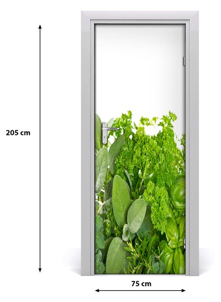Rivestimento Per Porta Erbe aromatiche 75x205 cm