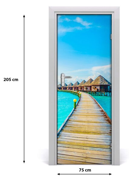 Rivestimento Per Porta Mare tropicale 75x205 cm