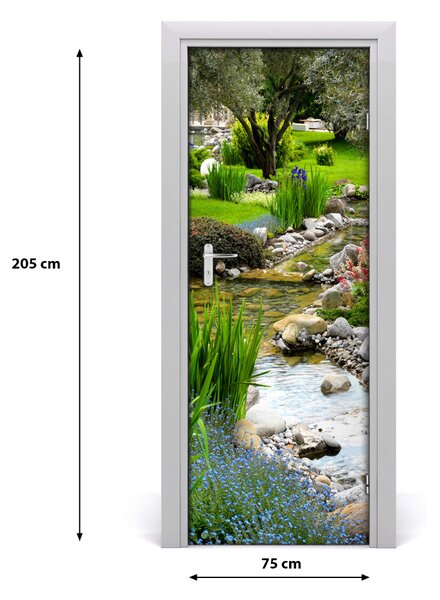 Sticker porta Giardino asiatico 75x205 cm