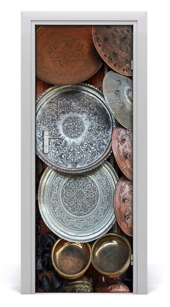 Adesivo per porta Bazar a Damasco 75x205 cm