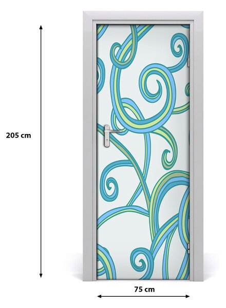 Adesivo per porta Spirali astratti 75x205 cm