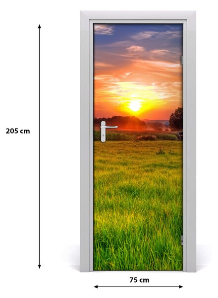 Adesivo per porta Il tramonto 75x205 cm