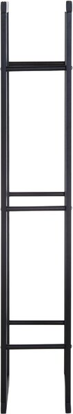 DecHome Scaffale Porta Legna Verticale Per Interno In Ferro Nero 40x25x150 cm - 8D0147