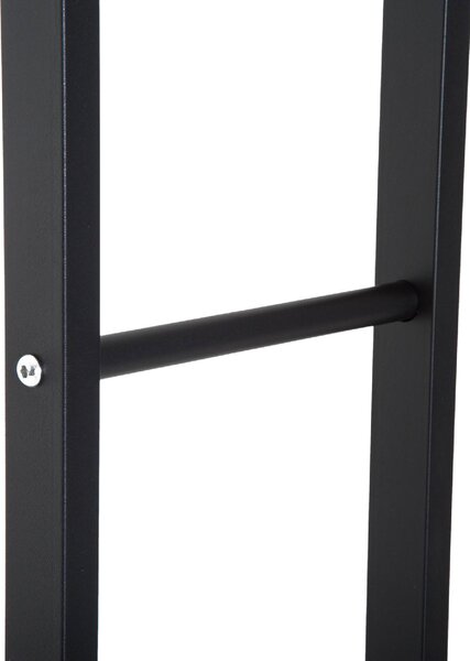 DecHome Scaffale Porta Legna Verticale Per Interno In Ferro Nero 40x25x150 cm - 8D0147
