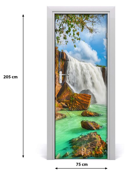 Sticker porta Paesaggi a cascata 75x205 cm