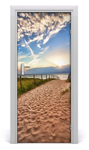 Adesivo per porta interna Sentiero per la spiaggia 75x205 cm