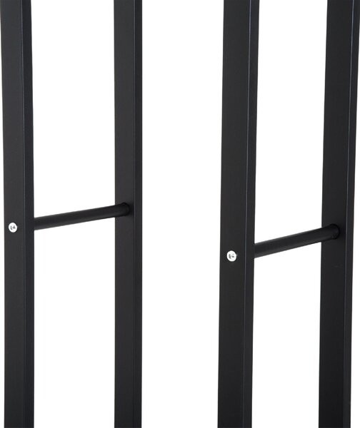 DecHome Scaffale Porta Legna Verticale Per Interno In Ferro Nero 40x25x150 cm - 8D0147