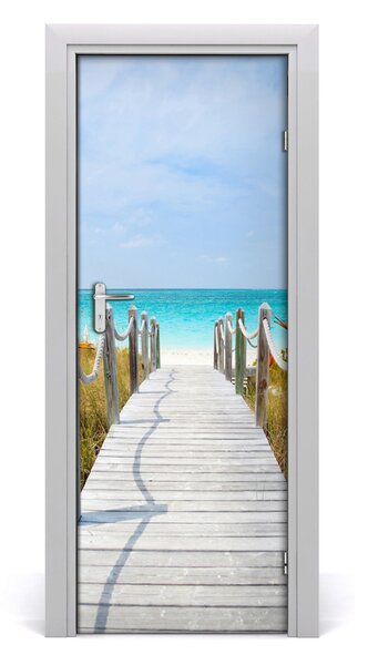 Poster adesivo per porta Sentiero per la spiaggia 75x205 cm