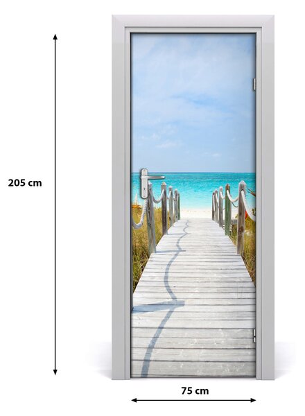 Poster adesivo per porta Sentiero per la spiaggia 75x205 cm