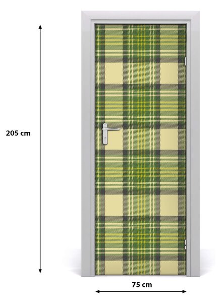 Adesivo per porta Griglia verde 75x205 cm