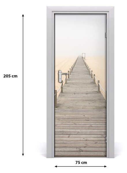 Adesivo per porta Sentiero sulla spiaggia 75x205 cm