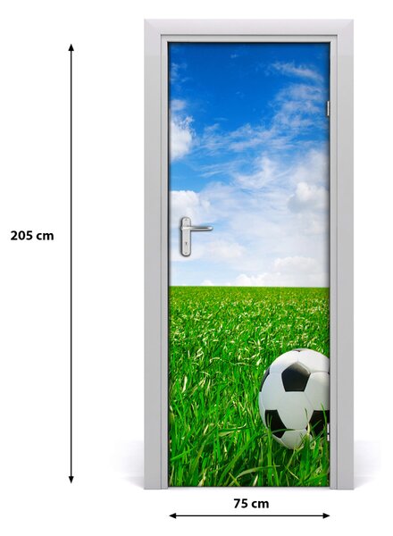 Adesivo per porta Calcio nel prato 75x205 cm