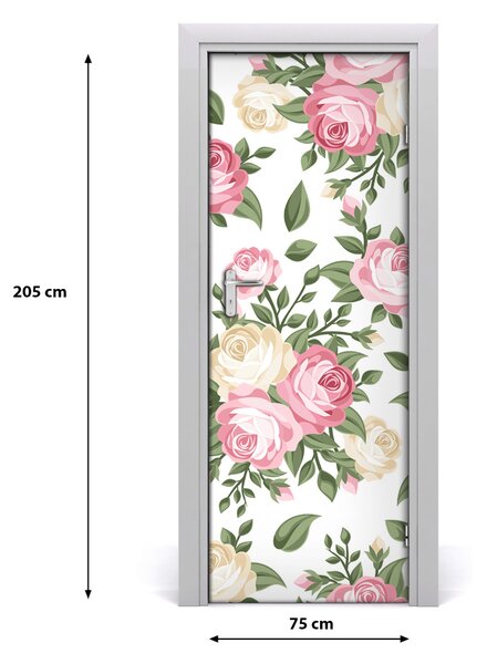 Poster adesivo per porta Rose 75x205 cm