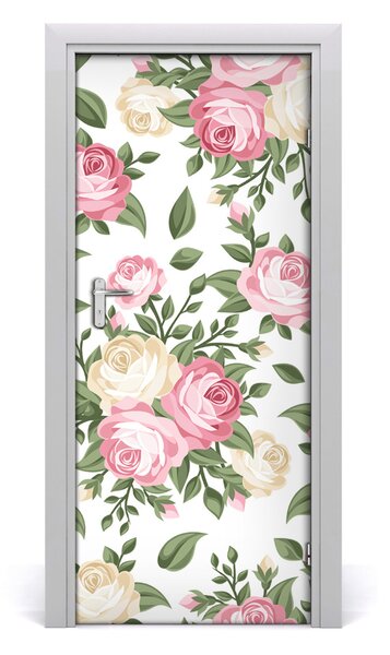 Poster adesivo per porta Rose 75x205 cm