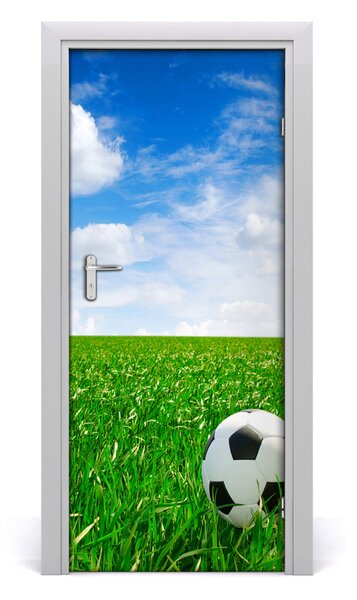 Adesivo per porta Calcio nel prato 75x205 cm