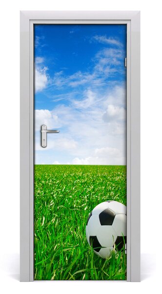 Adesivo per porta Calcio nel prato 75x205 cm