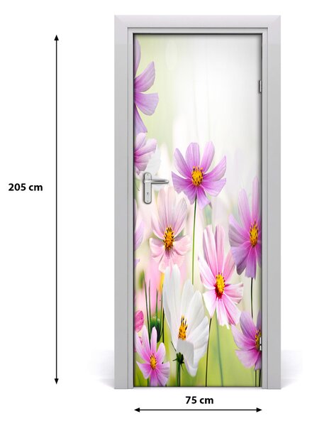 Adesivo per porta Fiori di campo 75x205 cm
