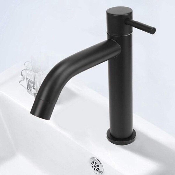 Rubinetto in acciaio inossidabile per bagno e WC, dotato di tubo flessibile e design moderno