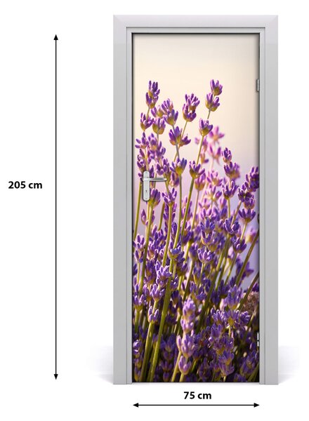 Adesivo per porta Lavanda 75x205 cm