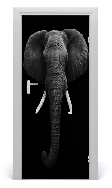 Poster adesivo per porta elefante africano 75x205 cm