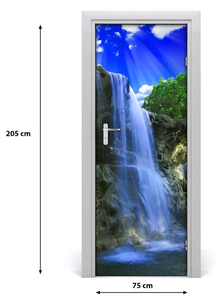 Adesivo per porta interna Paesaggi a cascata 75x205 cm