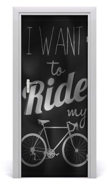 Sticker porta Voglio cavalcare 75x205 cm