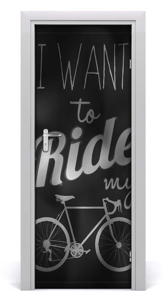 Sticker porta Voglio cavalcare 75x205 cm