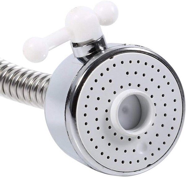 Rubinetto da cucina con beccuccio orientabile, rotazione a 360 gradi, con sistema di risparmio idrico, adatto per l'utilizzo con acqua fredda e calda, ideale per un utilizzo efficiente in cucina