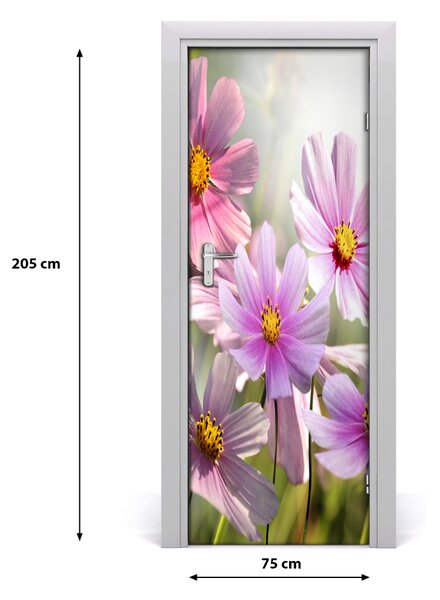 Adesivo per porta Fiori di campo 75x205 cm