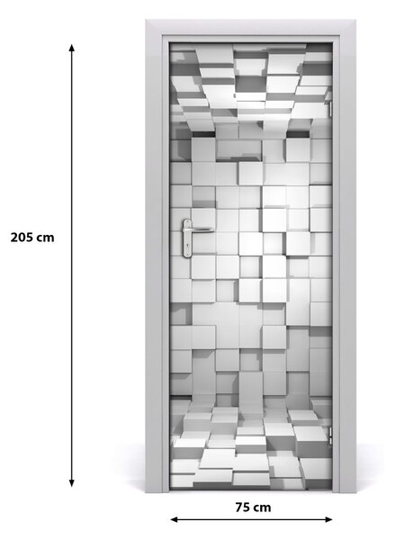 Adesivo per porta Cubi 75x205 cm