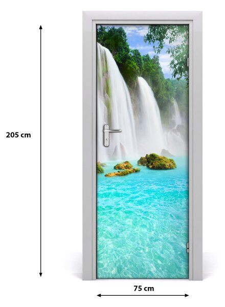 Adesivo per porta Paesaggi a cascata 75x205 cm