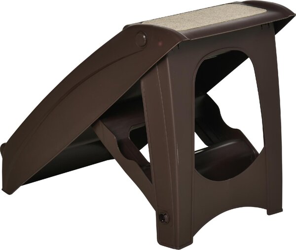 AllMyPets Scaletta per Cani Pieghevole con 4 Gradini Antiscivolo in PP colore Marrone - 97X2DR