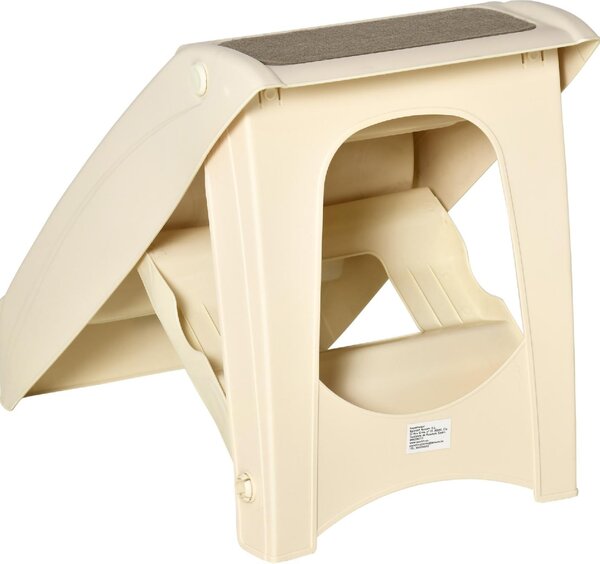 AllMyPets Scaletta per Cani Pieghevole con 4 Gradini Antiscivolo per Animali Fino 10kg colore Beige - 282BGS556