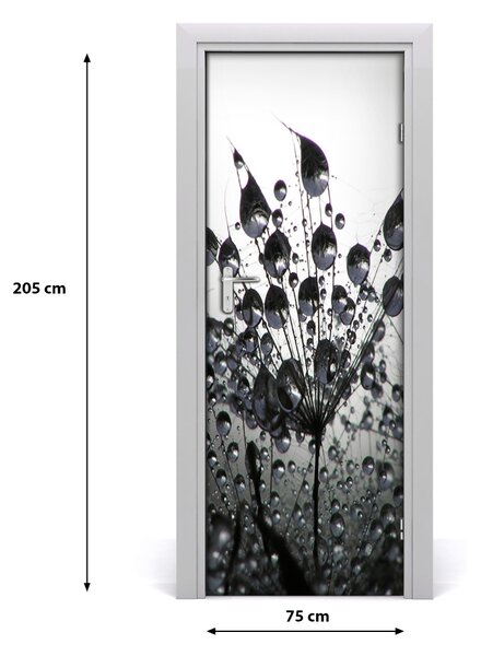 Adesivo per porta Semi di dente di leone 75x205 cm