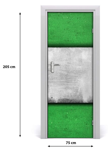 Adesivo per porta Parete verde 75x205 cm