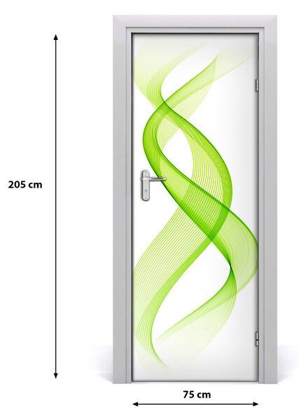 Adesivo per porta Onde colorate 75x205 cm