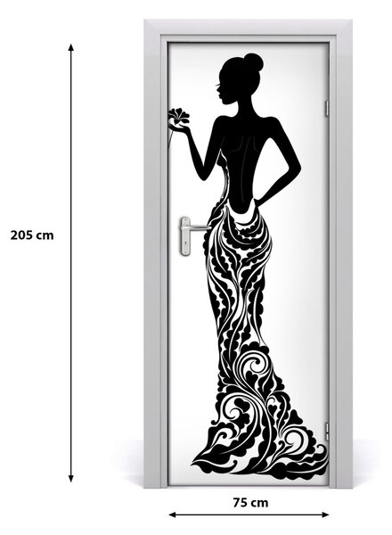 Sticker porta Illustrazione di moda 75x205 cm