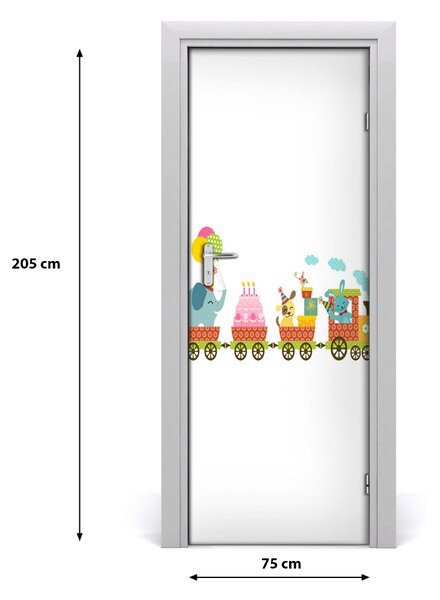 Adesivo per porta Treno allegro 75x205 cm