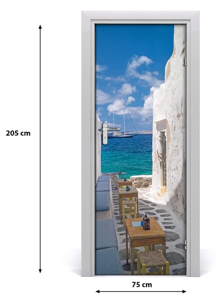 Rivestimento Per Porta Strade greche 75x205 cm