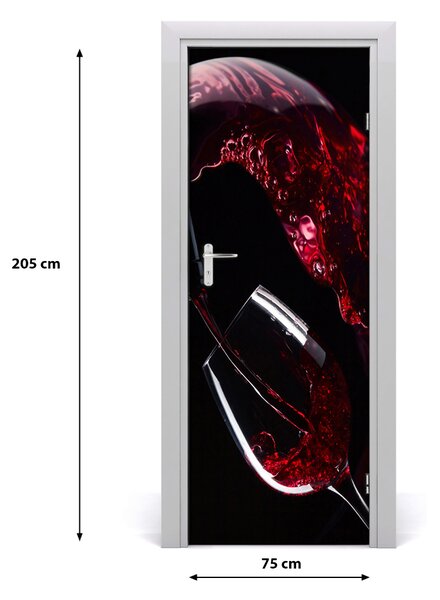 Rivestimento Per Porta Vino rosso 75x205 cm