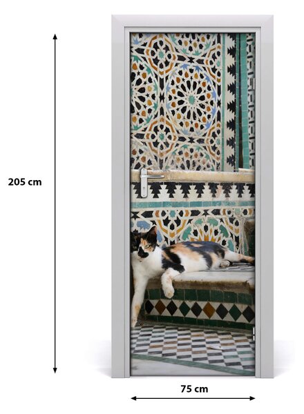 Sticker porta Cat in Marocco 75x205 cm