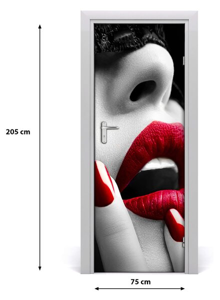 Sticker porta Maschera di pizzo 75x205 cm