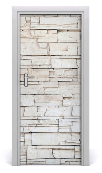 Adesivo per porta Muro di pietra 75x205 cm