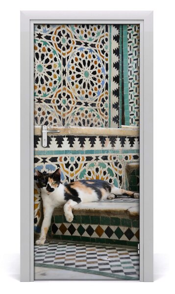 Sticker porta Cat in Marocco 75x205 cm