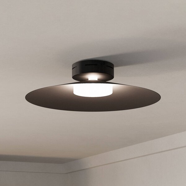 EGLO Plafoniera LED intelligente Conomavilla-Z, nero Ø 45 cm CCT RGB dimmerabile, Nero, Soggiorno / Sala da pranzo, Metallo, Moderno, Applique