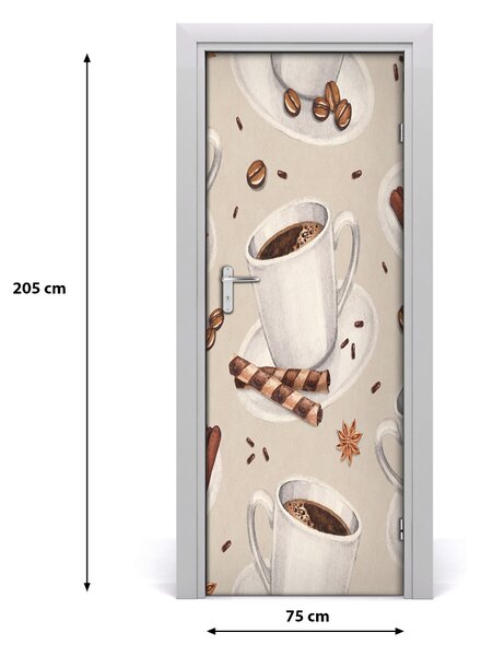 Adesivo per porta tazza di caff? 75x205 cm
