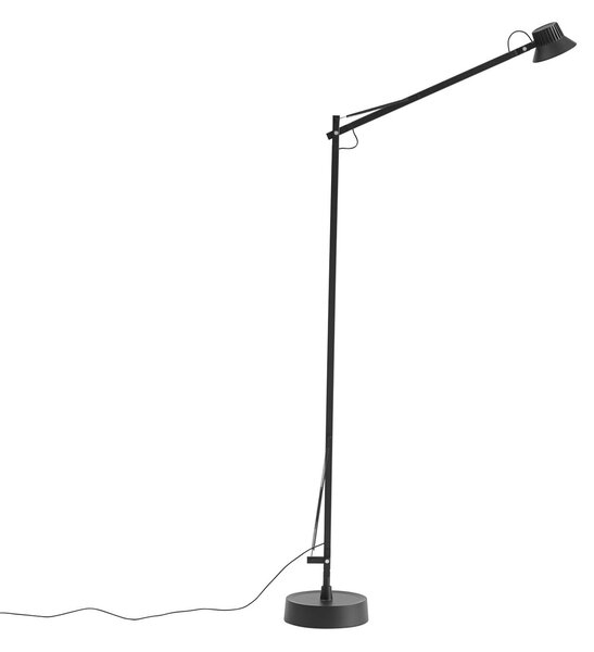 Lampada da terra Muuto, dimmerabile, Nero, Soggiorno, Alluminio, Moderno