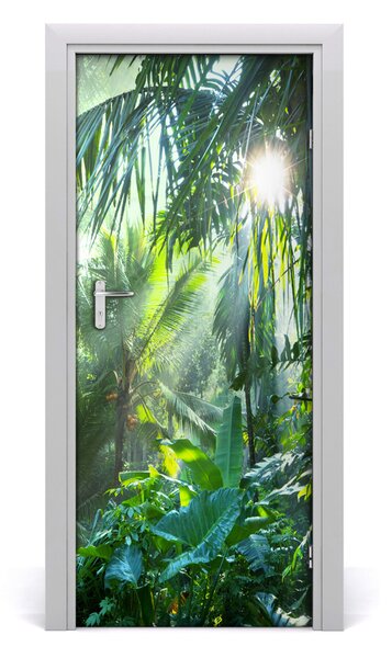 Adesivo per porta sulla porta della giungla 75x205 cm