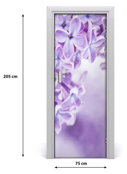 Sticker porta Fiori lilla 75x205 cm